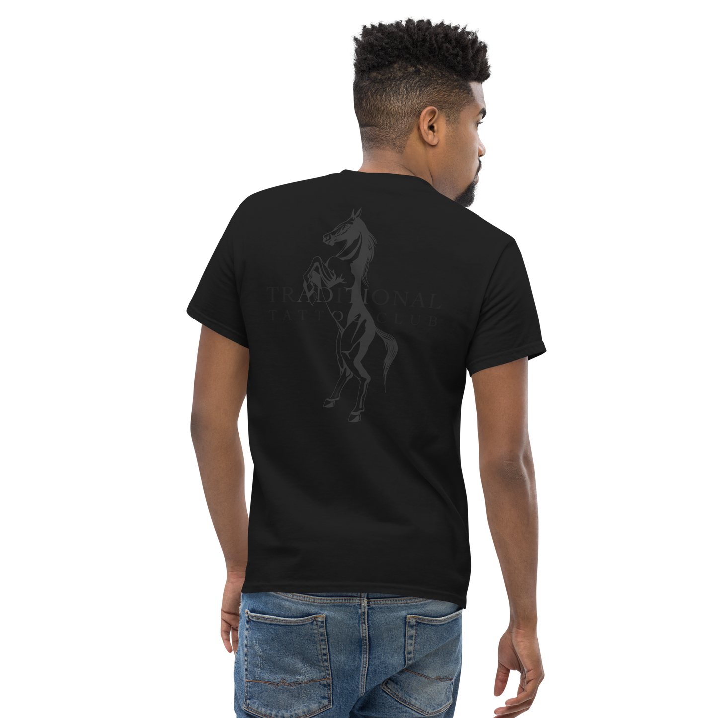 Camiseta Chicharro TTC Horse Black Stalion Negro Lava - CHICHARRO CLOTHING