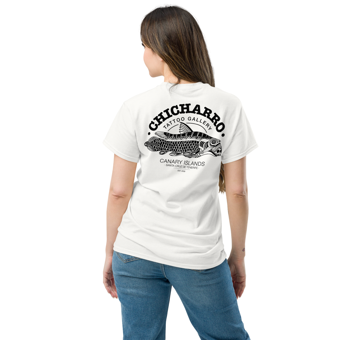 Camiseta Chicharro by Deno Blanco y Negro - CHICHARRO CLOTHING