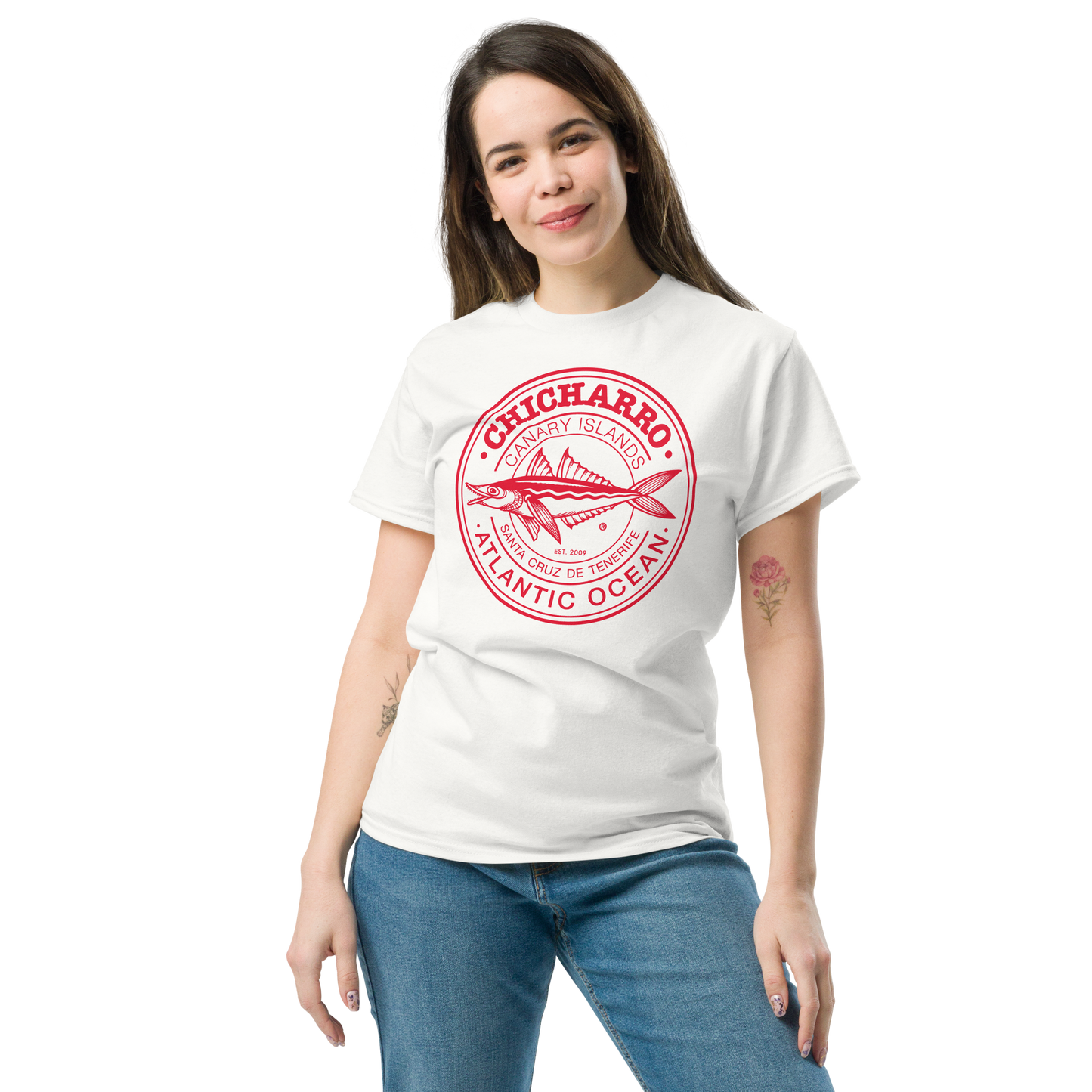 Camiseta Chicharro Atlantic Ocean Blanco Nautico y Magma - CHICHARRO CLOTHING