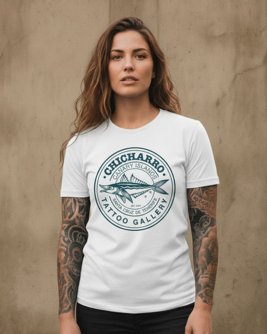 Camiseta Chicharro Blanco Náutico Azulverde
