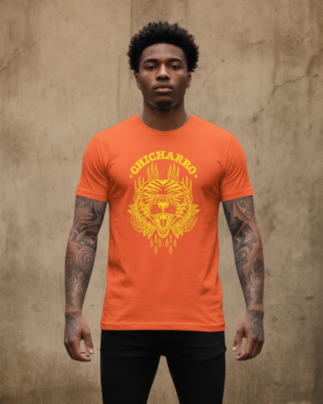 Camiseta Chicharro Tigre y Rosas Magma CHICHARRO CLOTHING CHICHARRO CLOTHING