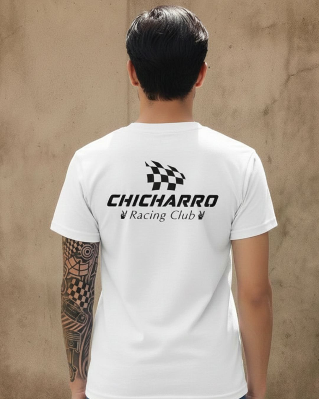 Camiseta Chicharro Racing Club Blanco y Negro CHICHARRO CLOTHING CHICHARRO CLOTHING