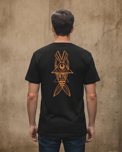 Camiseta Chicharro Sol Africano Negro Lava o Magma CHICHARRO CLOTHING CHICHARRO CLOTHING