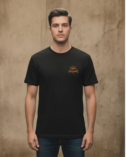 Camiseta Chicharro Sol Africano Negro Lava o Magma CHICHARRO CLOTHING CHICHARRO CLOTHING