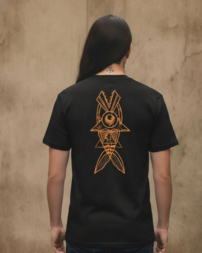 Camiseta Chicharro Sol Africano Negro Lava o Magma CHICHARRO CLOTHING CHICHARRO CLOTHING