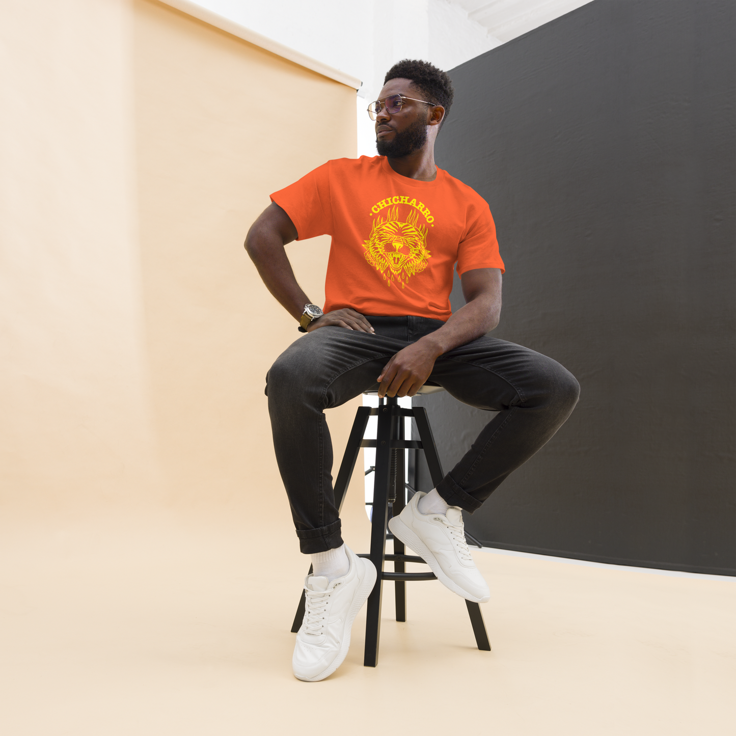 Camiseta Chicharro Tigre y Rosas Magma - CHICHARRO CLOTHING