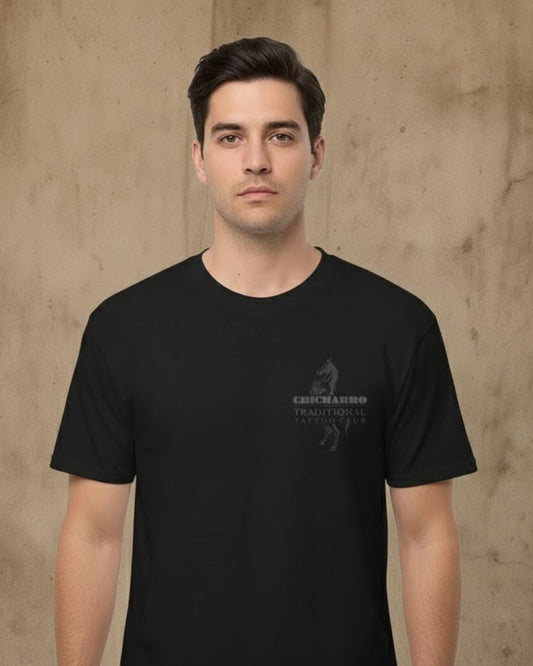 Camiseta Chicharro TTC Horse Black Stalion Negro Lava CHICHARRO CLOTHING CHICHARRO CLOTHING