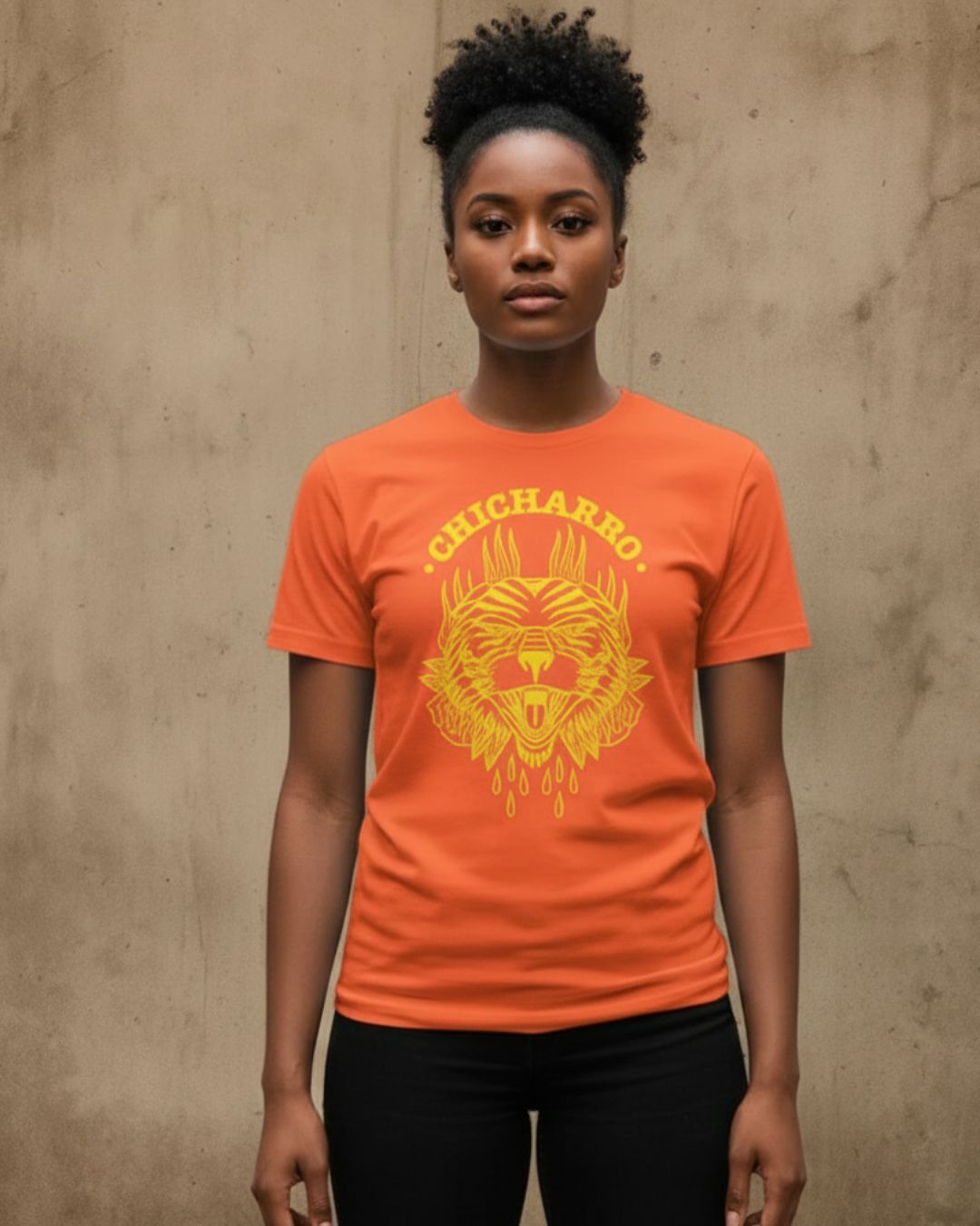 Camiseta Chicharro Tigre y Rosas Magma CHICHARRO CLOTHING CHICHARRO CLOTHING