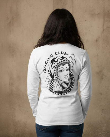 Camiseta Manga Larga Chicharro Racing Club Blanco y Negro CHICHARRO CLOTHING CHICHARRO CLOTHING