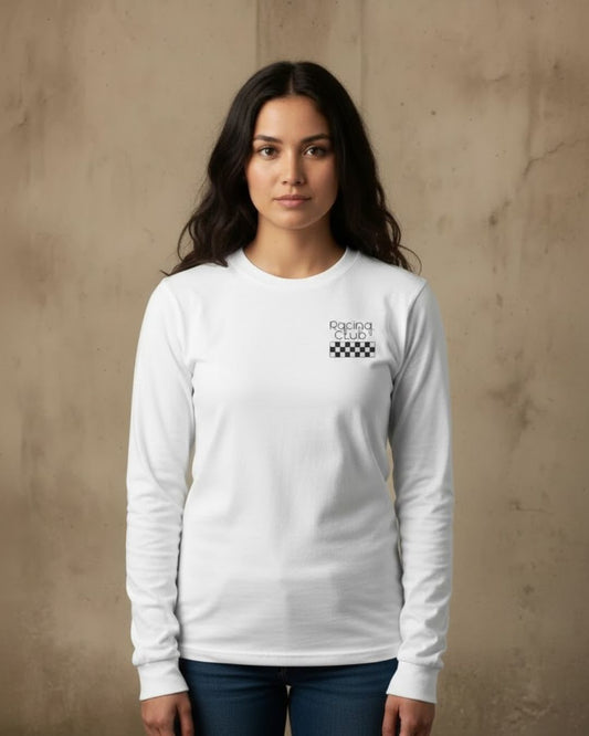 Camiseta Manga Larga Chicharro Racing Club Blanco y Negro CHICHARRO CLOTHING CHICHARRO CLOTHING