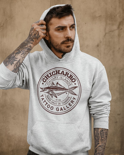 Sudadera Chicharro Gris Ceniza y Vino CHICHARRO CLOTHING CHICHARRO CLOTHING