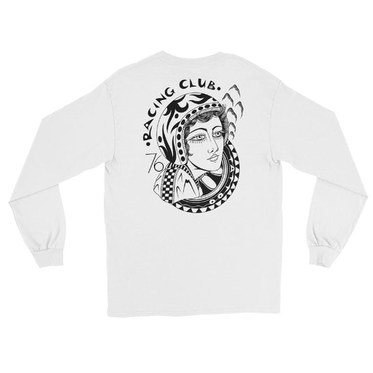 Camiseta Manga Larga Chicharro Racing Club Blanco y Negro