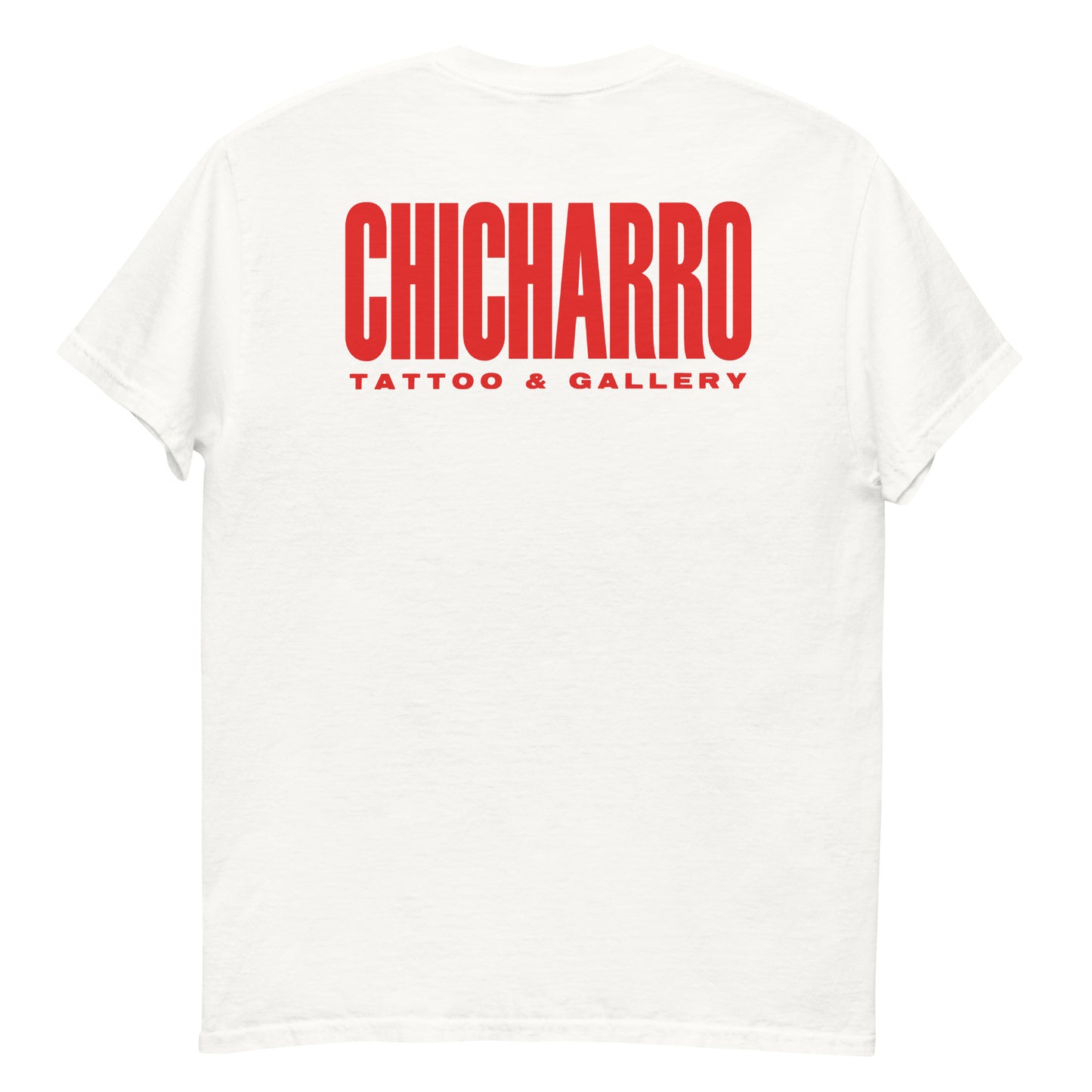 Camiseta Chicharro Parental Advisory Blanco Náutico y Magma - CHICHARRO CLOTHING