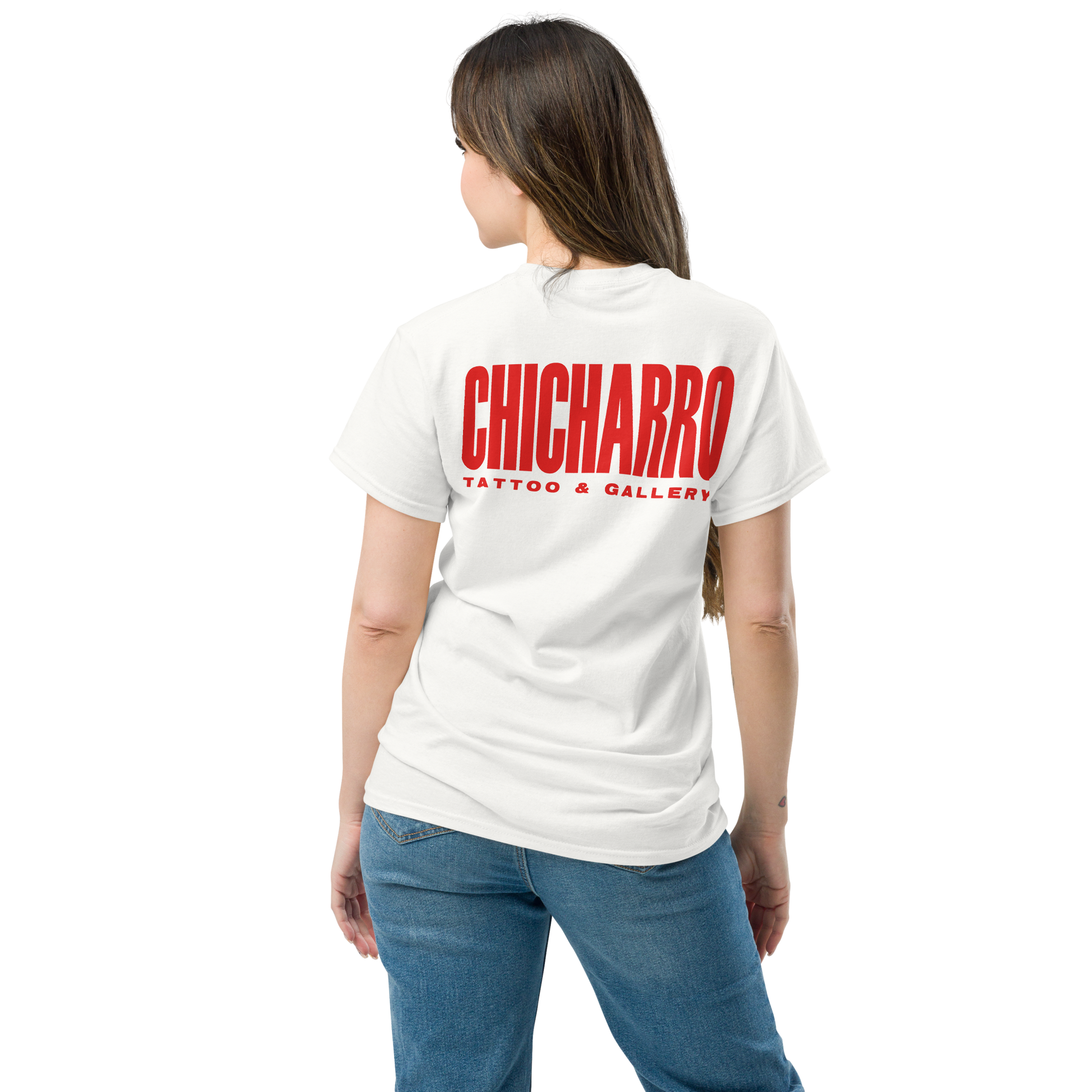 Camiseta Chicharro Parental Advisory Blanco Náutico y Magma - CHICHARRO CLOTHING