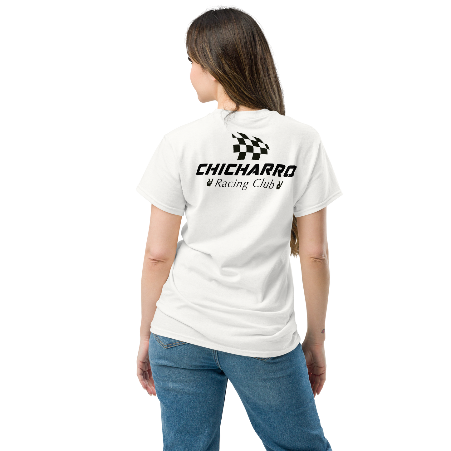 Camiseta Chicharro Racing Club Blanco y Negro